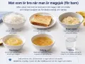 Här är en huskur mot illamående: skonsam mat som ris, rostat bröd, banan, äppelmos och buljong.