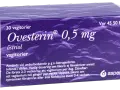 Ovesterin 0,5 mg vagitorier mot torra slemhinnor i hela kroppen. För behandling av underlivsbesvär vid östrogenbrist.