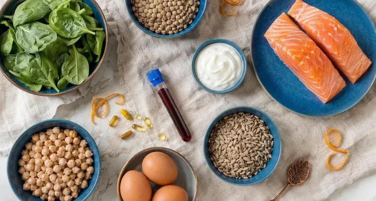 Mat som lax, ägg, spenat och solrosfrön kan hjälpa mot b-vitamin brist symptom.