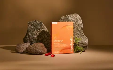 Havtornsolja för underlivet, i en förpackning med Omega 7. Naturlig hjälp för torra slemhinnor.