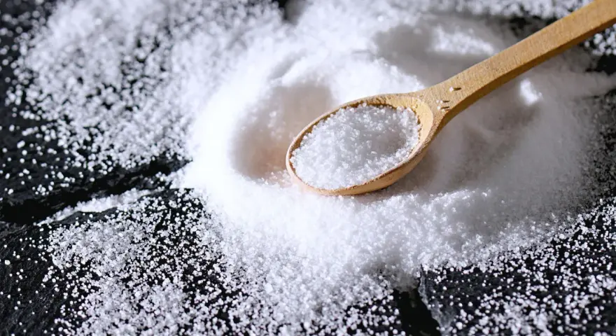 En träsked med salt, en påminnelse om att undvika jodbrist.