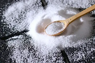 En träsked med salt, en påminnelse om att undvika jodbrist.